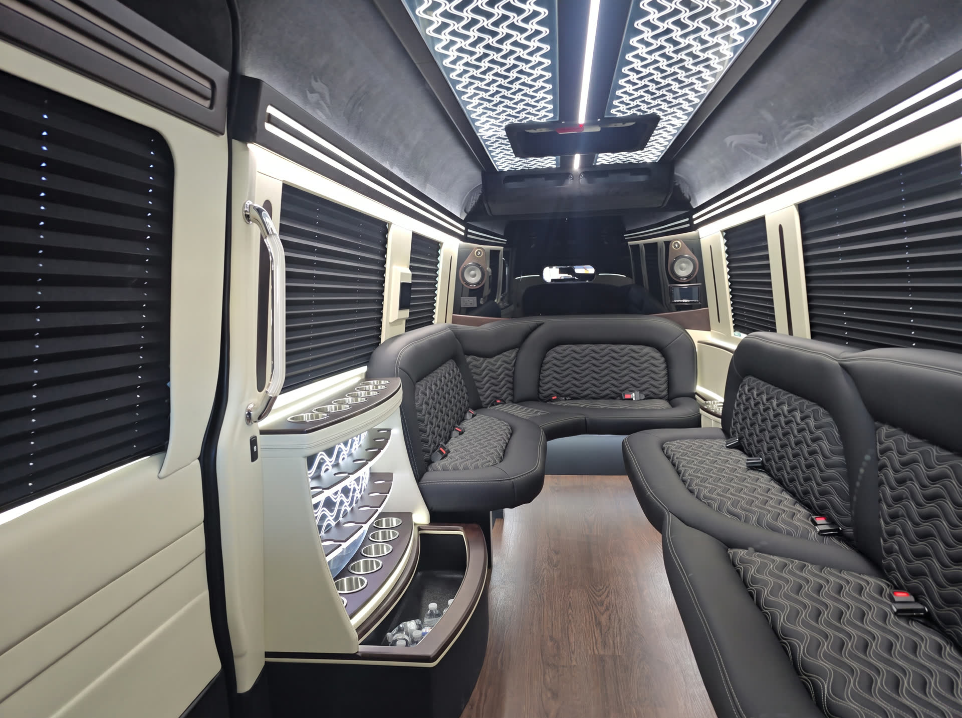 Sprinter executive van leather lounge interior