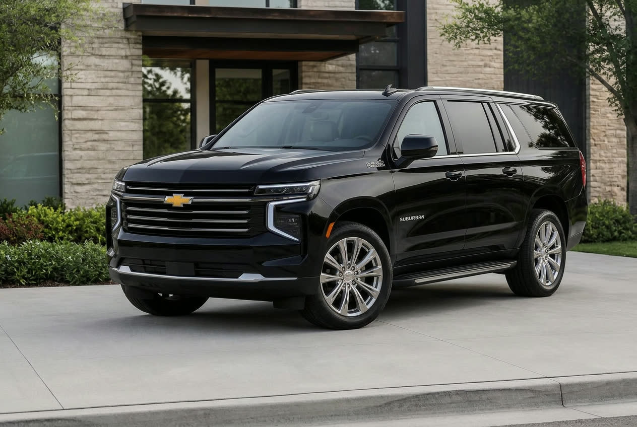 Black Chevrolet Suburban for Stagecoach festival transportation